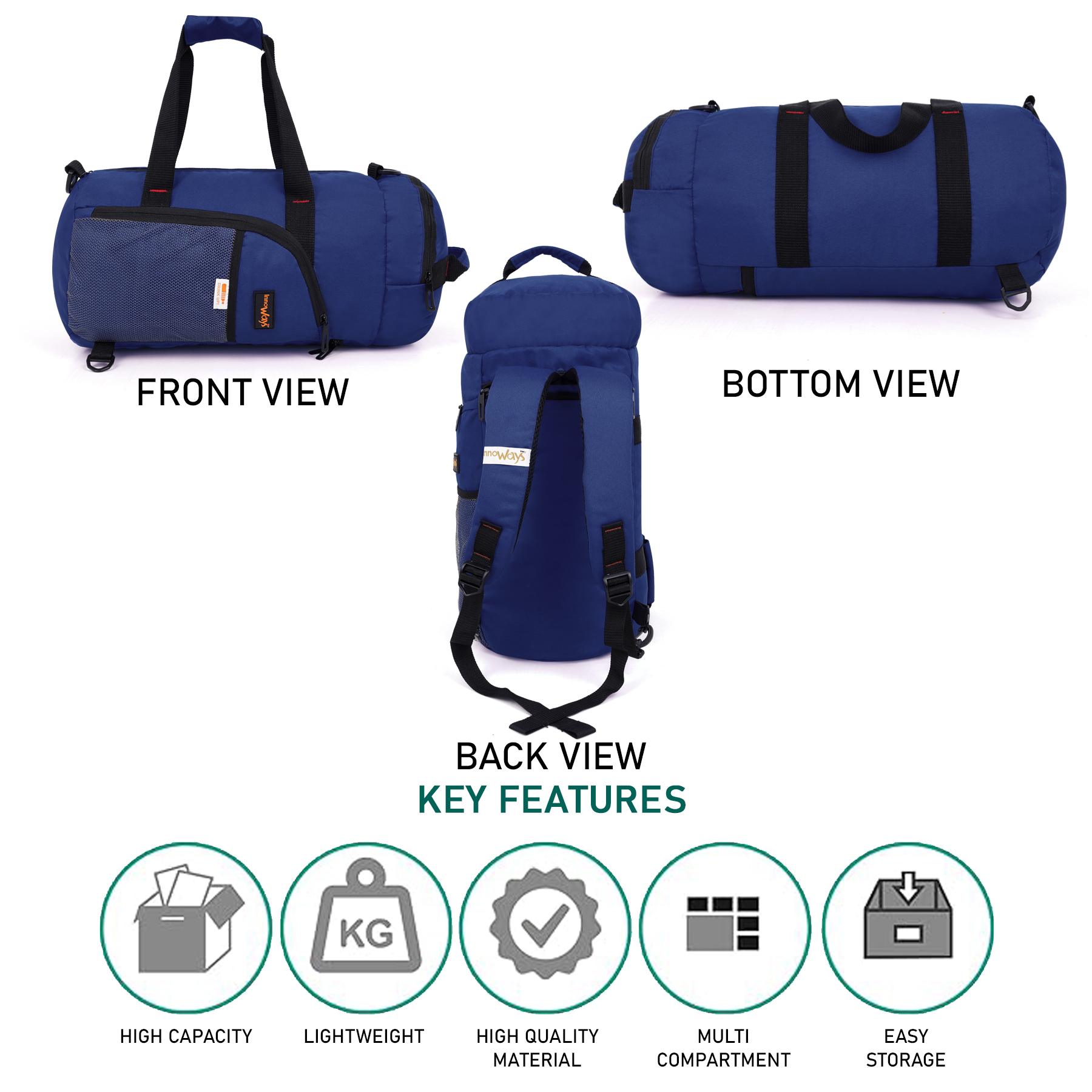 DB2- Lightweight Foldable Duffle Bag for Office, Travel, Gym & Sports | Water-Repellent, Spacious, Portable & Durable - Image 6