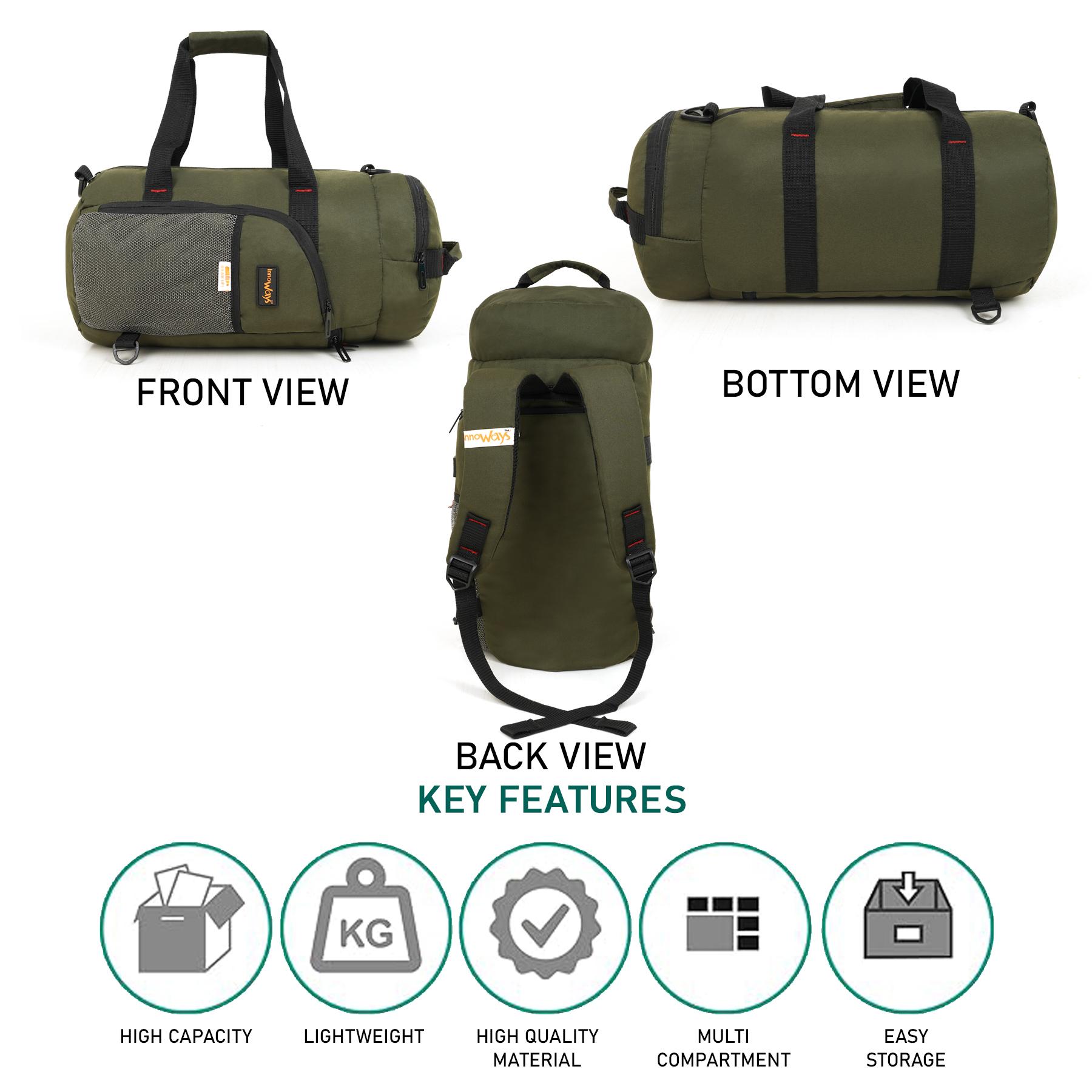 DB3- Lightweight Foldable Duffle Bag for Office, Travel, Gym & Sports | Water-Repellent, Spacious, Portable & Durable - Image 12
